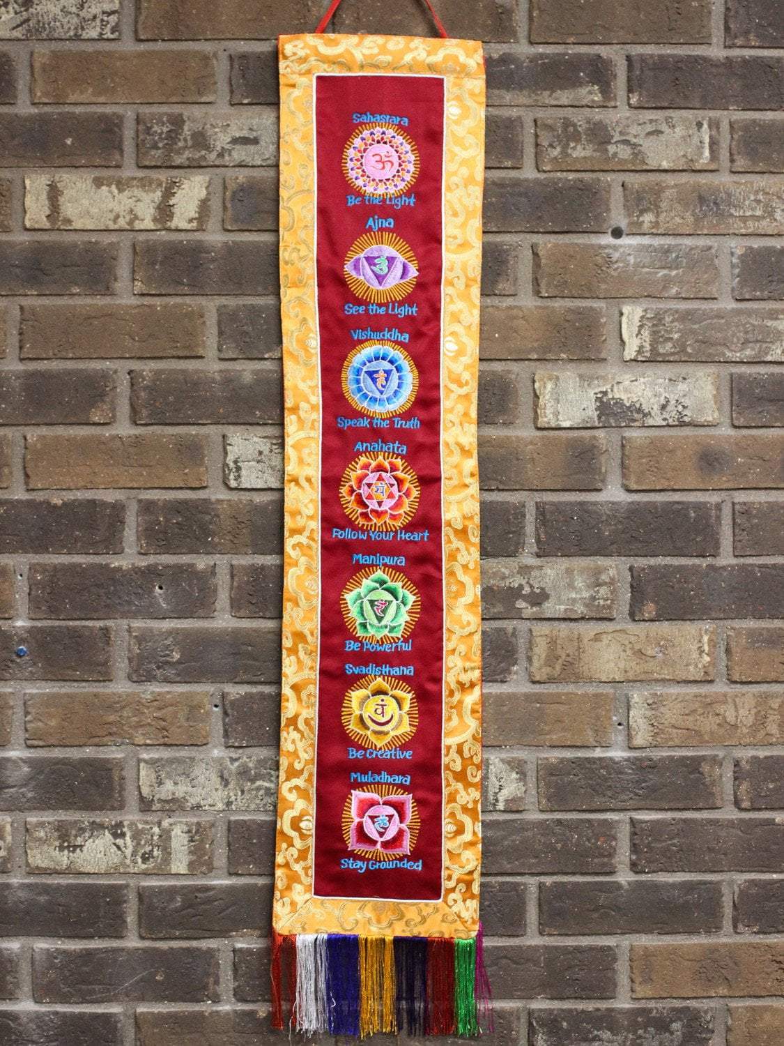 7 Chakras Yoga Wall Hanging Decor - Spiritual Meditation Tapestry for Home, Studio & Sacred Space