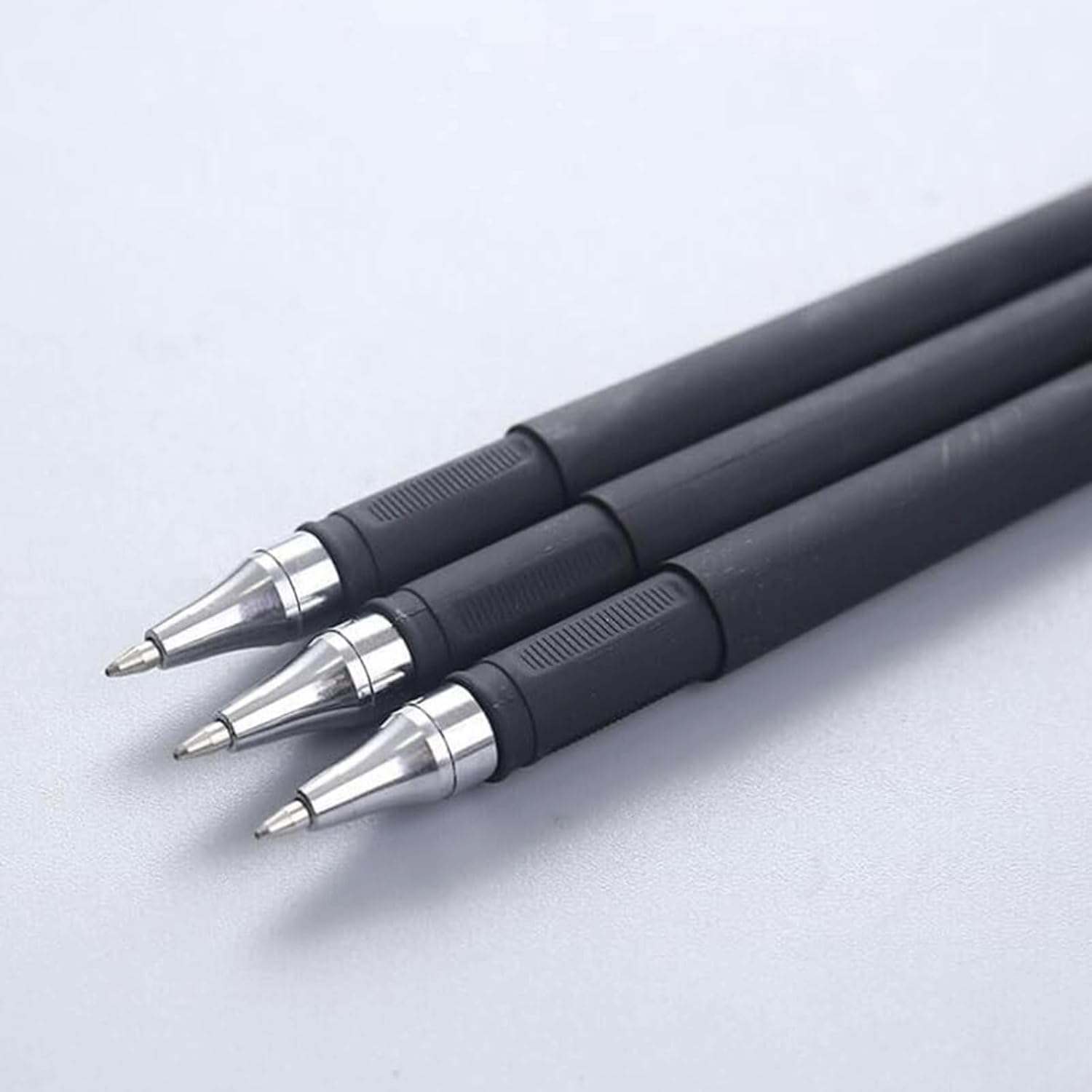 10-Pack Black Matte Gel Pens - 0.5mm Fine Point Ballpoint Pens with Quick-Drying Ink - Smooth Writing for Office, School & Art Projects - Perfect for Note Taking, Journaling & Creative Drawing
