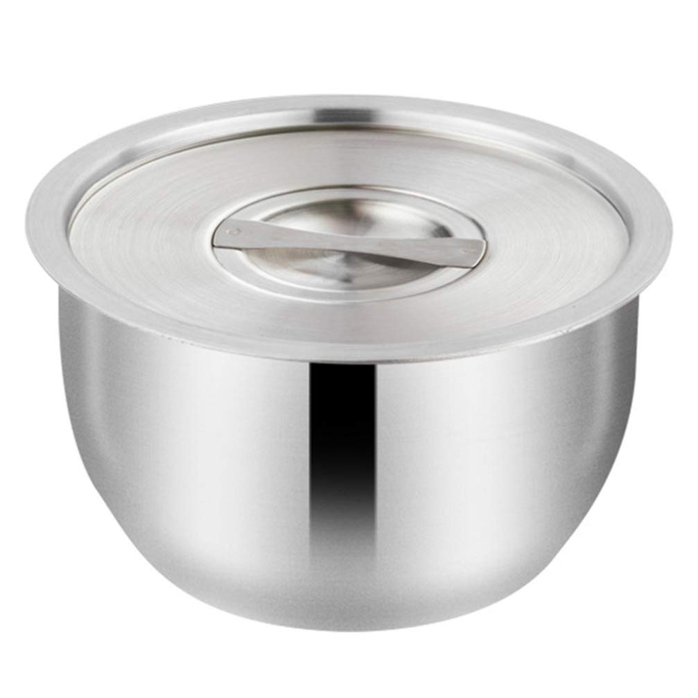 Hemoton Stainless Steel Insulated Serving Bowl with Lid - Perfect for Soup, Noodles, Salad, Ice Cream & Cereal - Ideal for Kitchen, Dining, Camping & Picnics