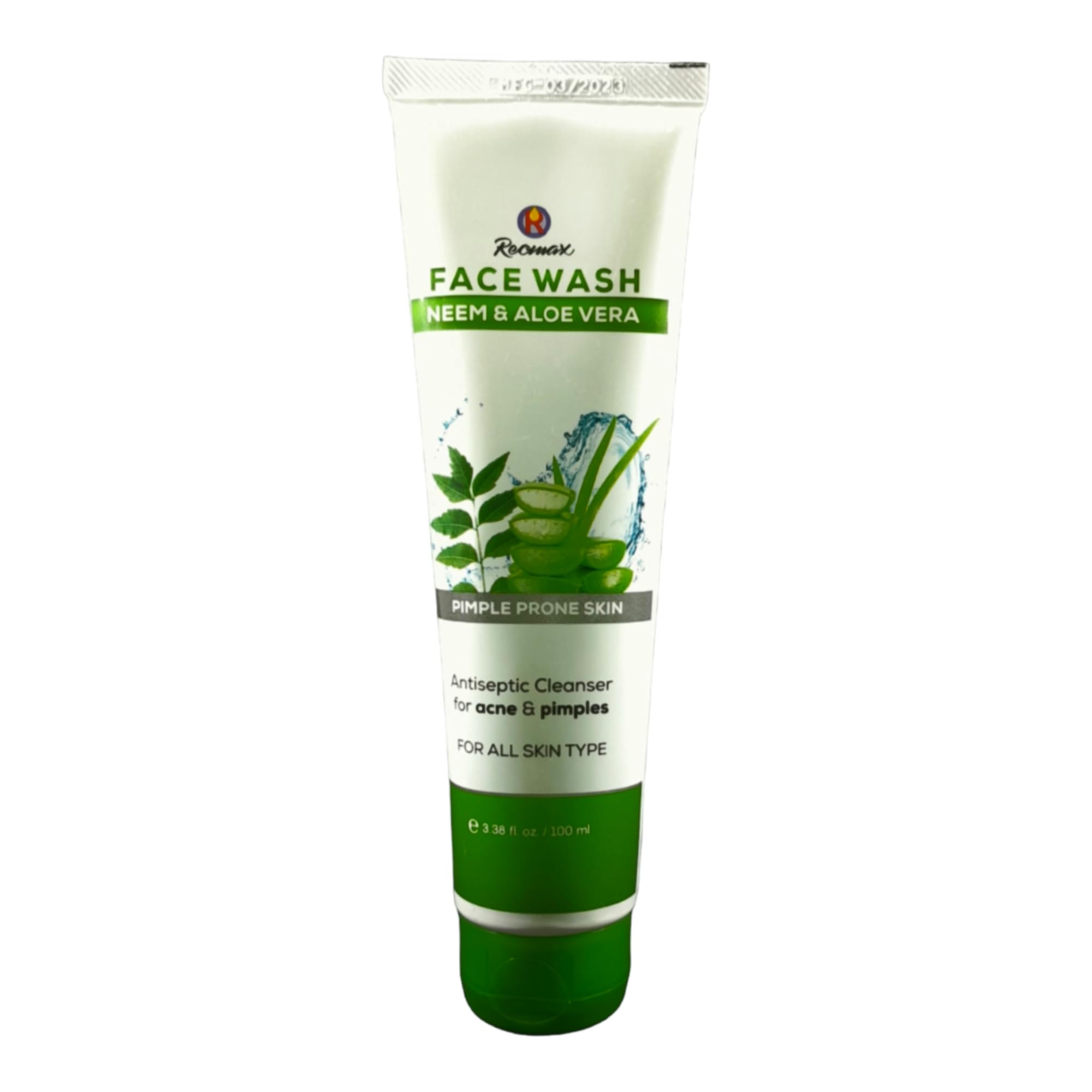NILIND Herbal Neem & Aloe Vera Face Wash 100ml - Natural Acne Treatment for Clear Skin, Daily Use for Oily & Sensitive Skin