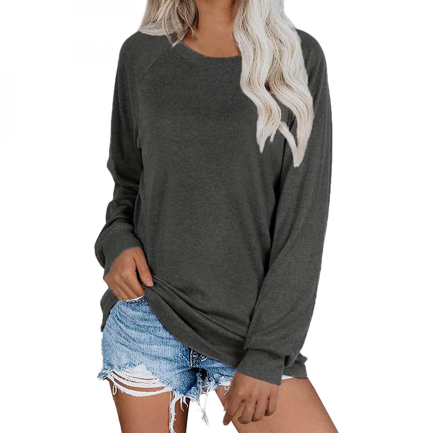 Xudanell Women's Casual Crewneck Sweatshirt - Long Sleeve Fashion Tops for Work & Everyday Wear | Office Outfits, Weekend Comfort & Layering Essential