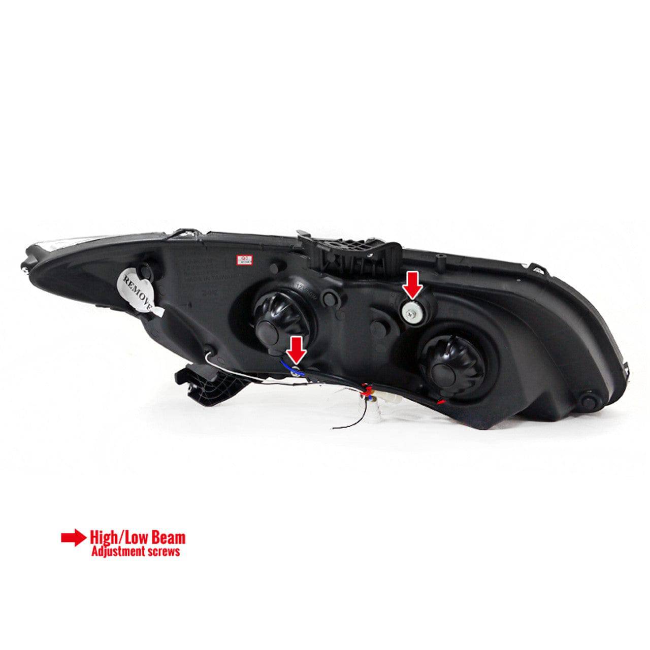 2012-2015 Honda Civic LED Projector Headlights with Halo & LED Bar - Glossy Black Housing & Smoke Lens - Upgrade for Civic Coupe/Sedan - Perfect for Night Driving & Car Customization