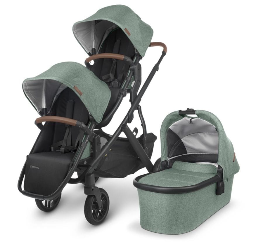UPPAbaby Vista V2 Double Stroller with RumbleSeat V2 - Lightweight Compact Baby Stroller for Twins or Siblings - Perfect for City Walks, Shopping & Travel