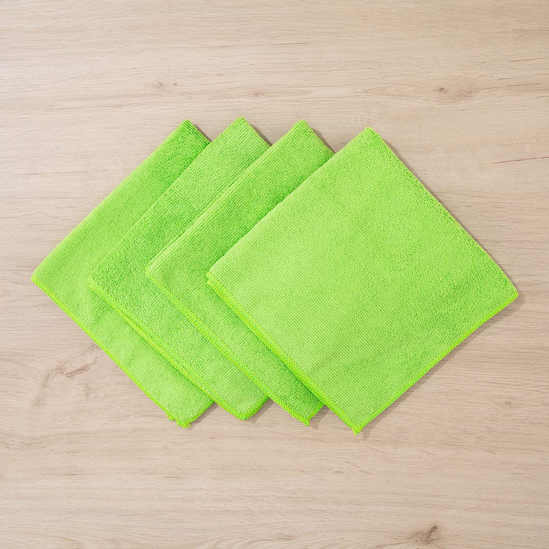 Restaurantware Clean Tek Professional 16x16 Inch Microfiber Cleaning Cloths - 100 Pack Lint-Free, Super Absorbent, Non-Abrasive Reusable Towels for Kitchen, Car, Glass, and Multi-Surface Cleaning