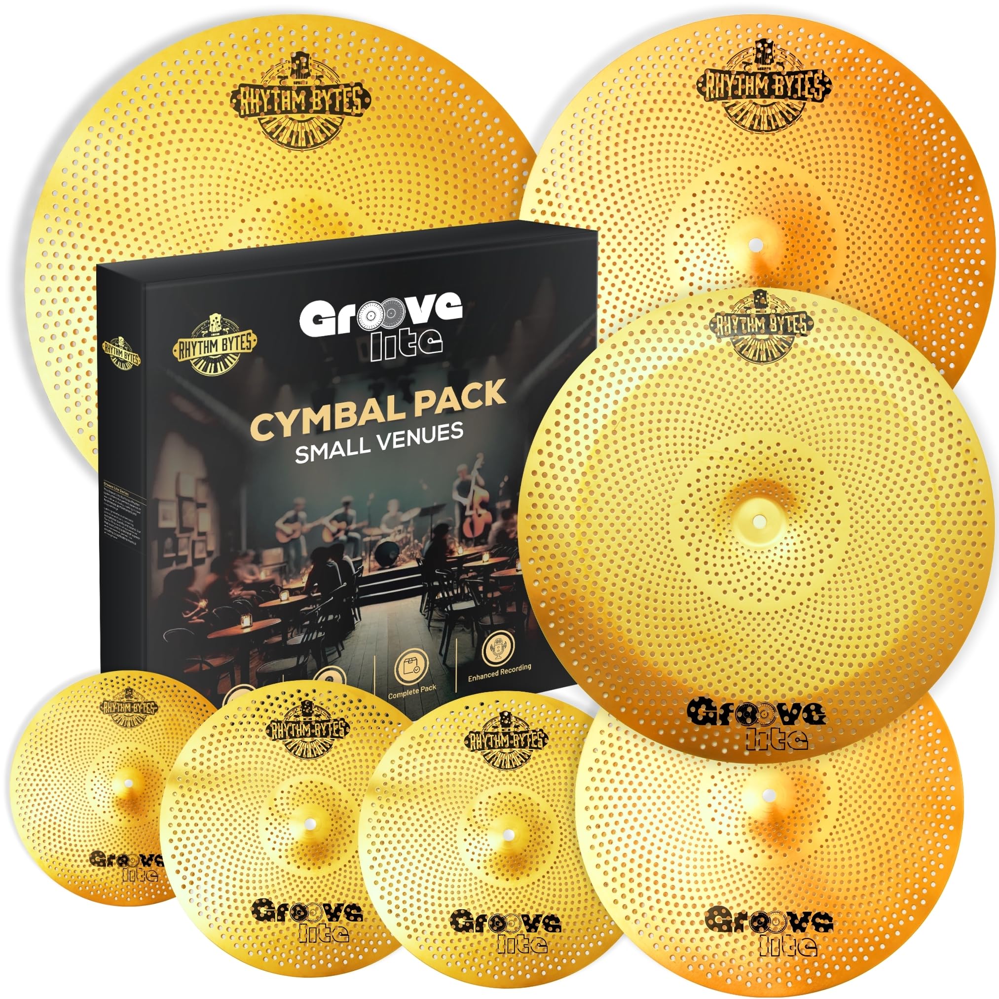 Groove Lite 7-Piece Drum Cymbal Set - 14