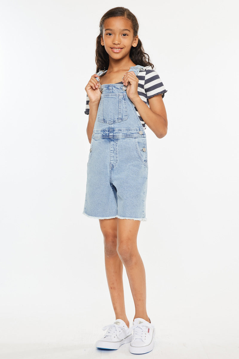 Daria Kids Denim Overalls Shorts - Adjustable Straps & Comfort Fit for Boys & Girls - Perfect for Playtime, Summer Outfits & Casual Wear