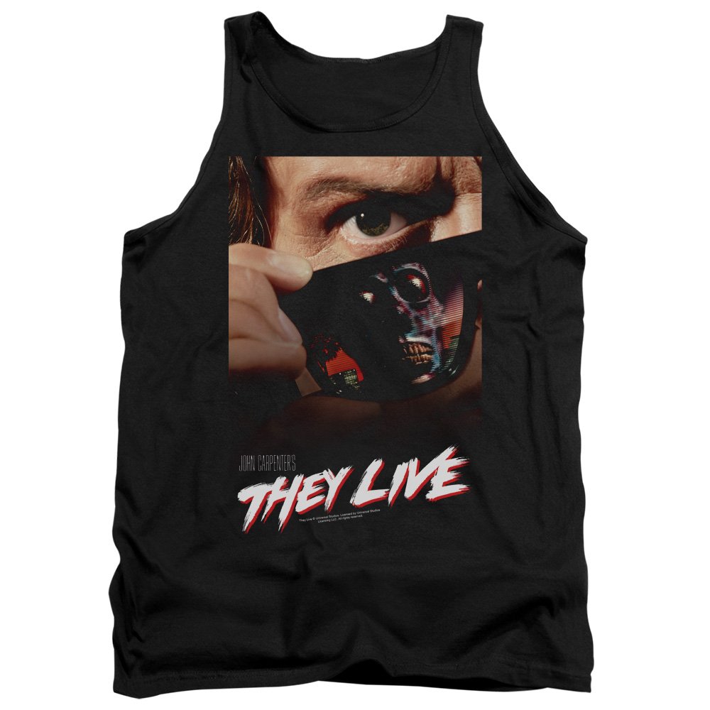 They Live Movie Poster Unisex Tank Top for Men & Women - Vintage Sci-Fi Graphic Tee for Casual Wear, Cosplay & Fan Merchandise