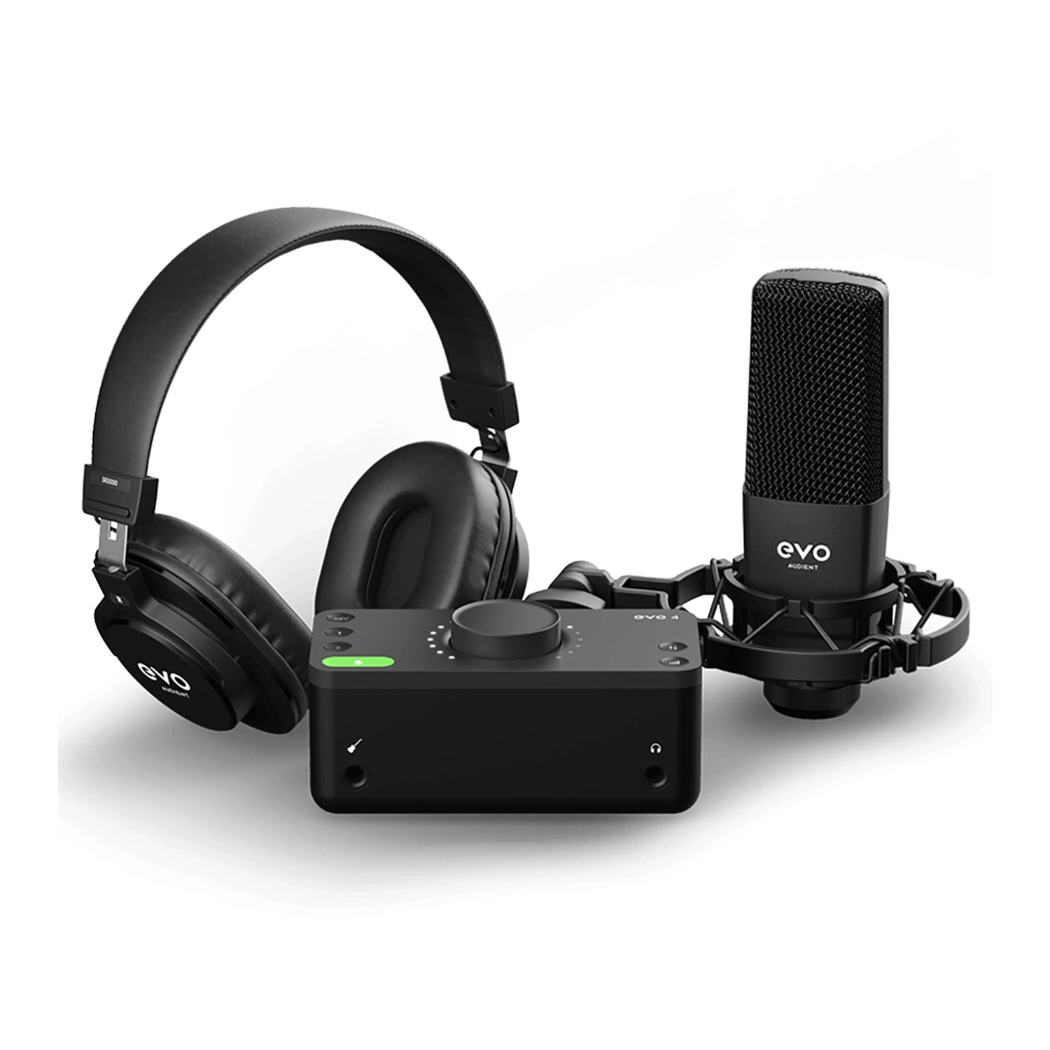 Audient Evo Start USB Audio Interface & Recording Bundle - Professional Home Studio Setup for Podcasting, Music Production & Streaming