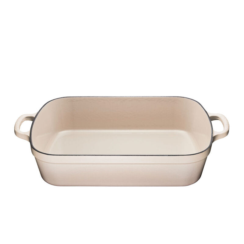 Le Creuset 4.9 Quart Rectangular Roaster Oven - Meringue Color | Perfect for Roasting Chicken, Turkey & Vegetables | Durable Enameled Cast Iron Cookware for Home Chefs