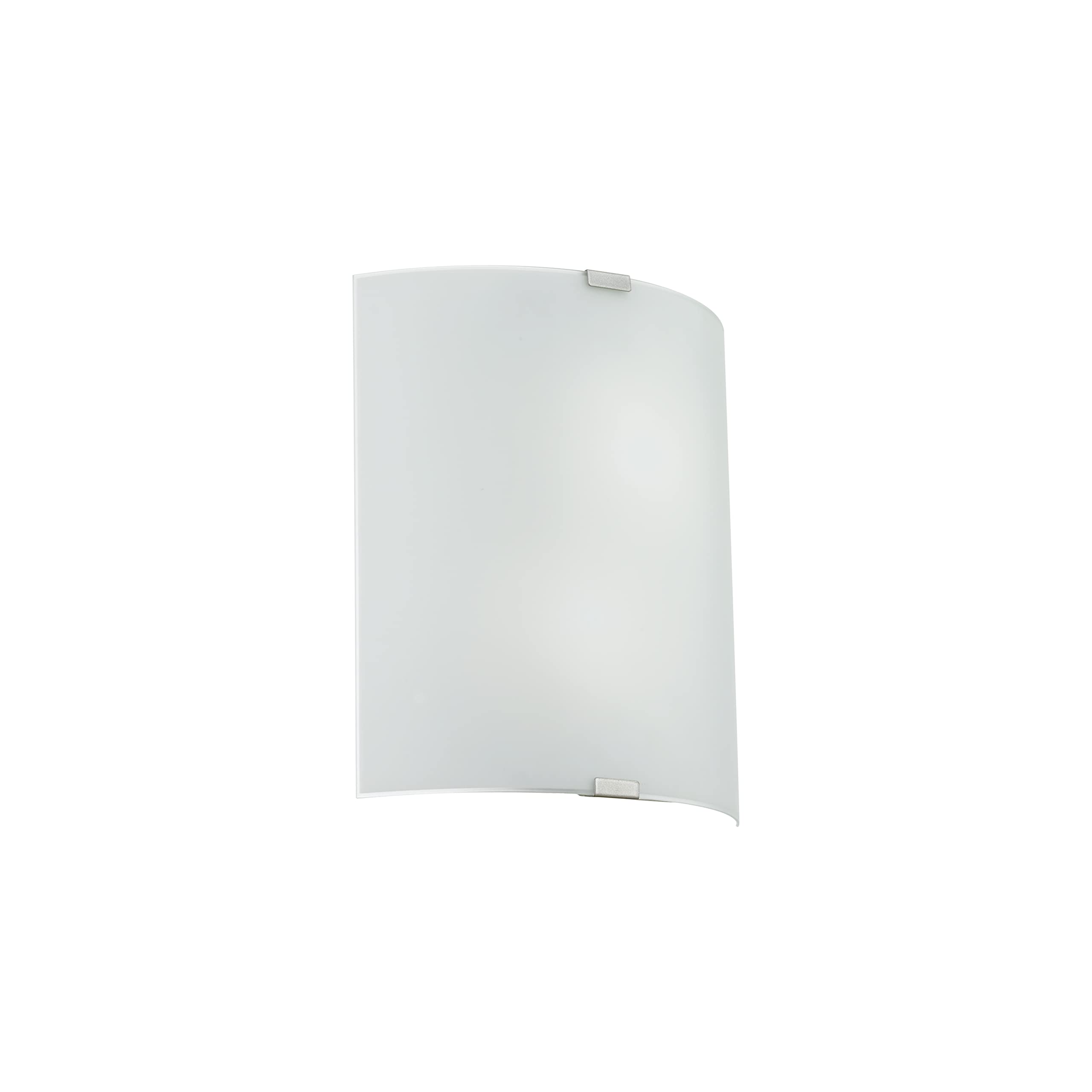 EGLO Grafik 1-Light Modern Vanity Light - Dimmable LED Wall Sconce for Bathroom Mirror, Hallway & Fireplace - Clear Glass Shade, 14W Energy Efficient - Perfect for Makeup Vanity, Bedroom Accent & Entryway Lighting