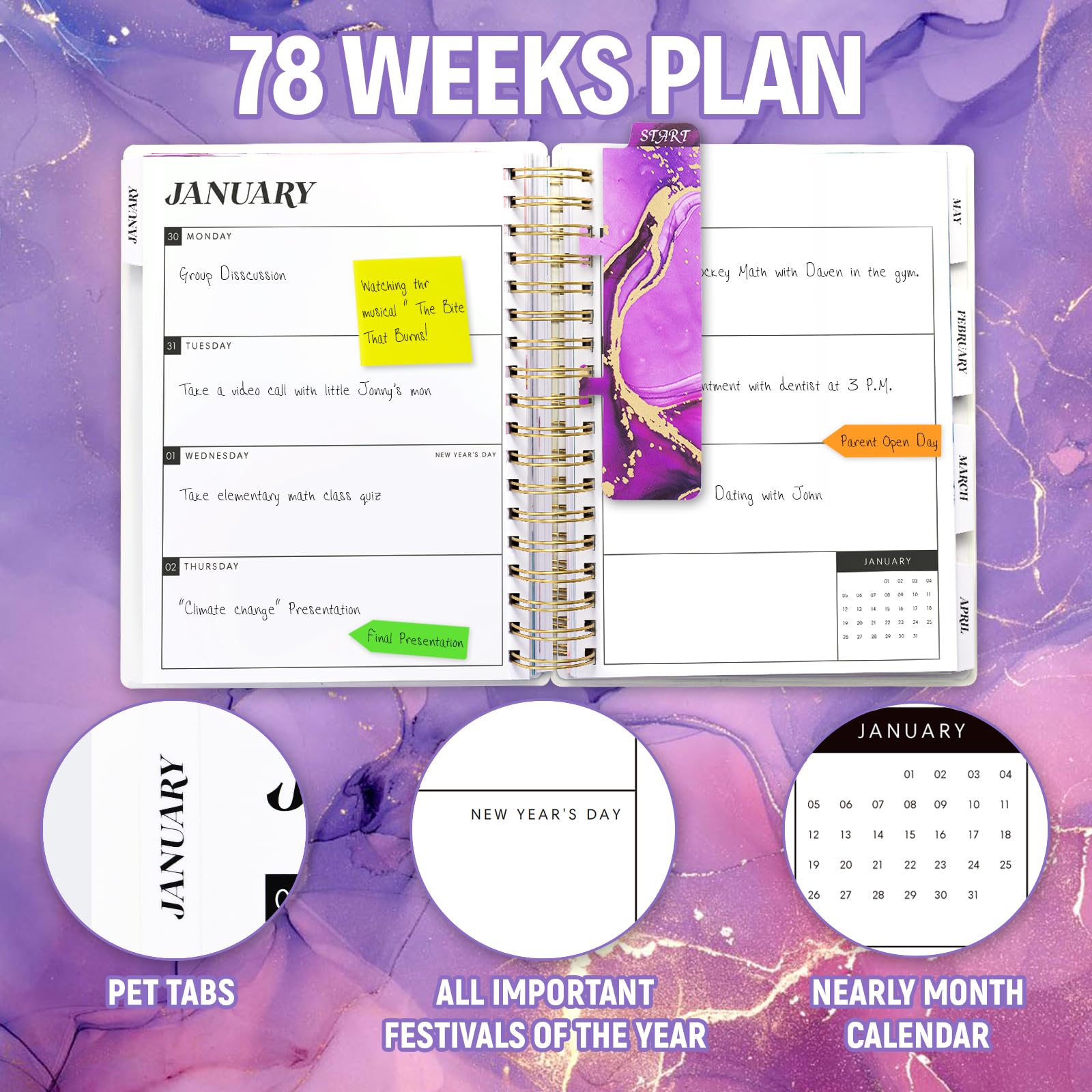 2025-2026 Academic Planner - 18 Month Large 7.9