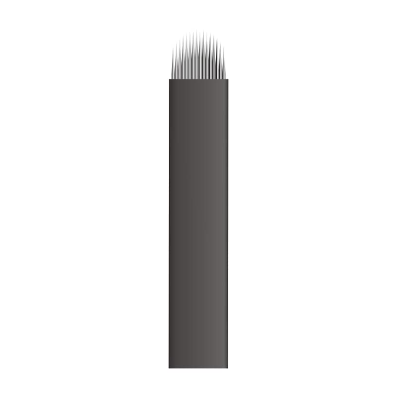 Mellie Microblading NANO U18 Eyebrow Blade - 25 Pcs Ultra Thin 0.15mm 18-Pin Microblading Needles for Precise Hair Strokes | Professional Brow Tattoo Tools for Salon & Home Use | Perfect for Eyebrow Enhancement and Semi-Permanent Makeup