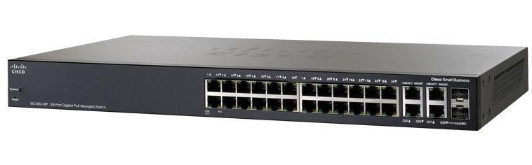 Cisco SG300-28 28-Port Gigabit Managed Network Switch for Small Business & Home Office - Reliable Ethernet Switching for High-Speed Data Transfer
