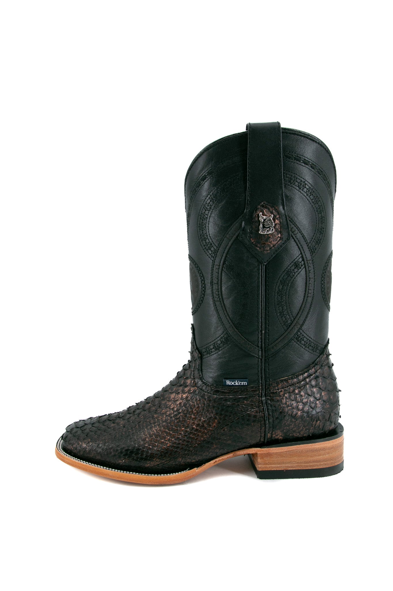Exotic Python Square Toe Cowboy Boots for Men & Women - Western Style Fashion Boots for Rodeo, Country Music Festivals & Night Out