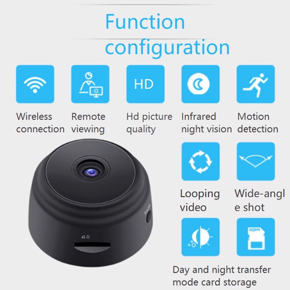 Greethga A9 Mini WiFi Camera - 1080P HD Night Vision, Wireless Security Camera with Voice Recorder for Home Surveillance & Indoor Monitoring | Perfect for Baby Monitor, Pet Camera, and Office Security