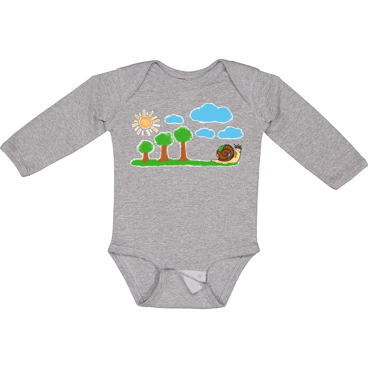 Inktastic Painting Snail Long Sleeve Baby Bodysuit - Cute Animal Print Onesie for Newborns & Infants - Perfect for Playtime, Photo Shoots & Gifts