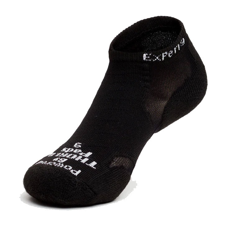 Thorlo Experia Micro Mini Unisex Socks - Black - Lightweight Athletic Socks for Running, Hiking & Everyday Comfort