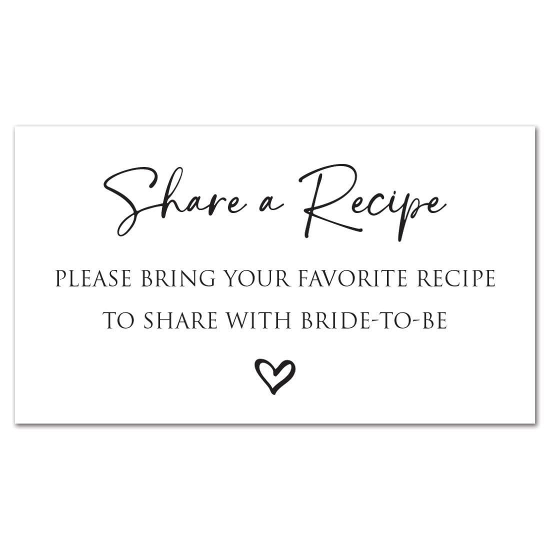 48 Elegant Bridal Recipe Request Cards for Wedding Shower & Bridal Party - Perfect for Collecting Family Recipes