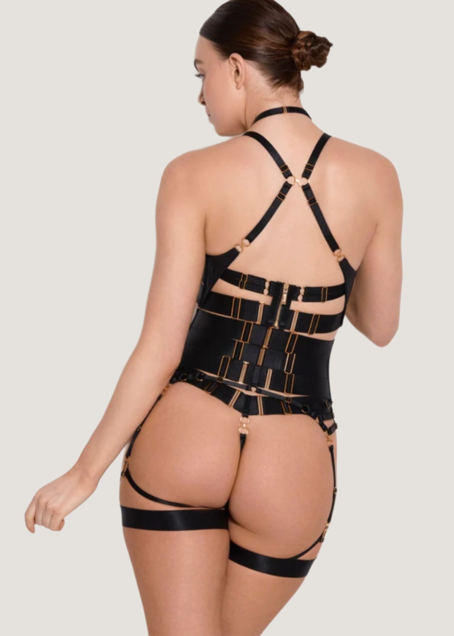 Circe Black Suspenders for Men & Women - Adjustable Elastic Straps for Pants, Skirts & Workwear - Stylish & Comfortable Fashion Accessory