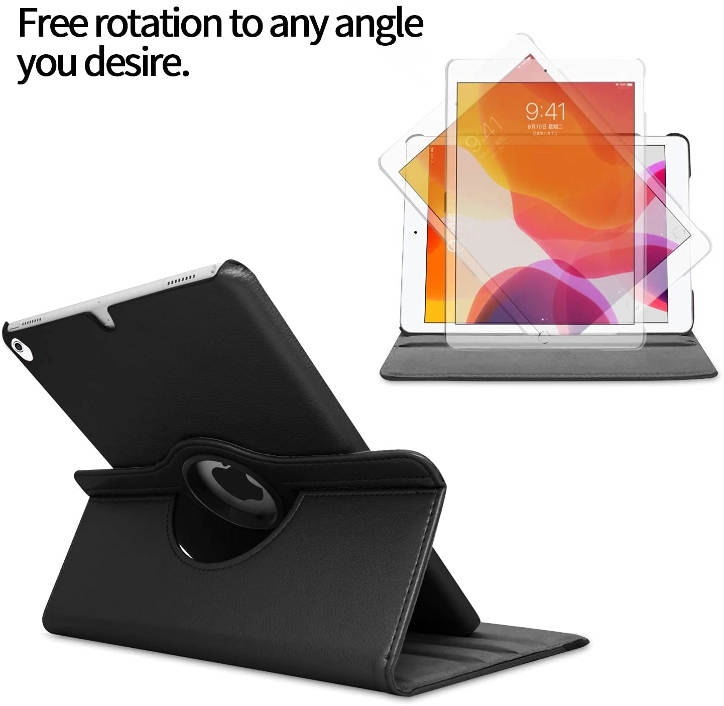 360° Rotating iPad Case for iPad 9.7 Inch (6th/5th Gen) & iPad Air 2 - Auto Sleep/Wake Protective Cover with Stand | Sapphire Blue | Perfect for Work, Study & Travel