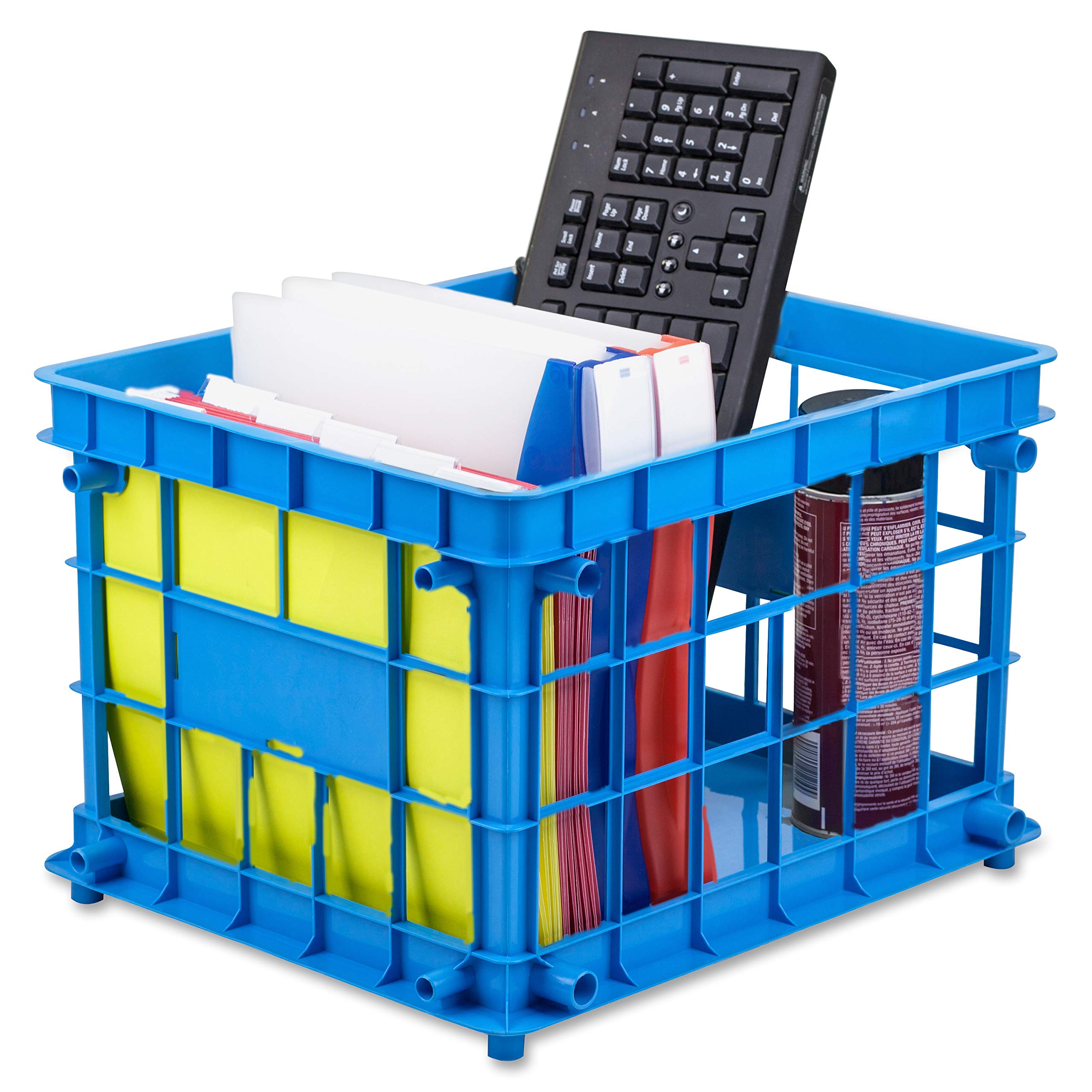 Storex STX61473U03C Storage Bins & Organization Solutions - Durable Plastic Stackable Containers for Home, Office & Closet Organization