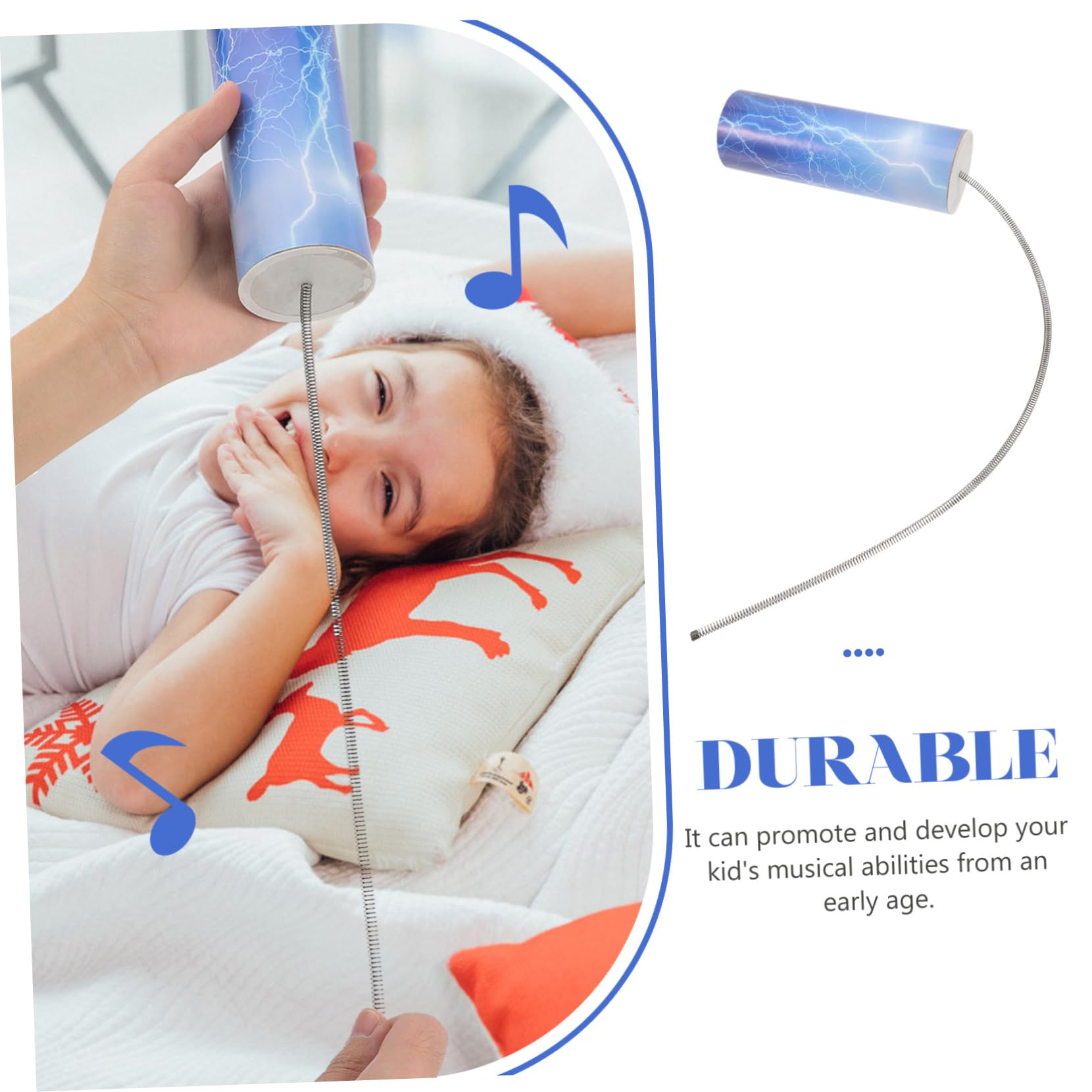 Gogogmee Thunder Shaker Spring Drum Toy - Kids Musical Instrument & Thunder Sound Simulation Toy for Pretend Play, Music Education & Sensory Development