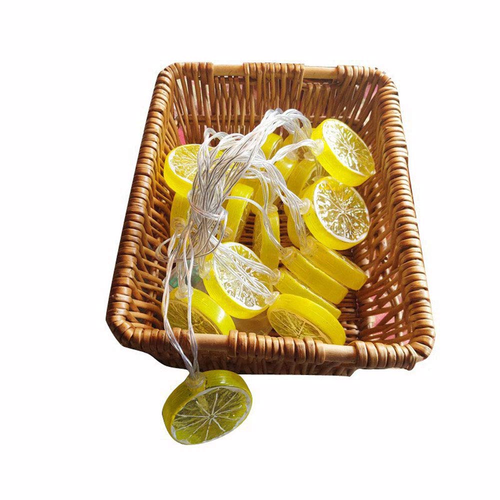 Lemon Slice Shaped LED String Lights - 3 Pack Yellow Decorative Lights for Christmas Party, Home, Garden & Indoor Festive Decor | Perfect for Bedroom, Wedding, Patio & Holiday Lighting