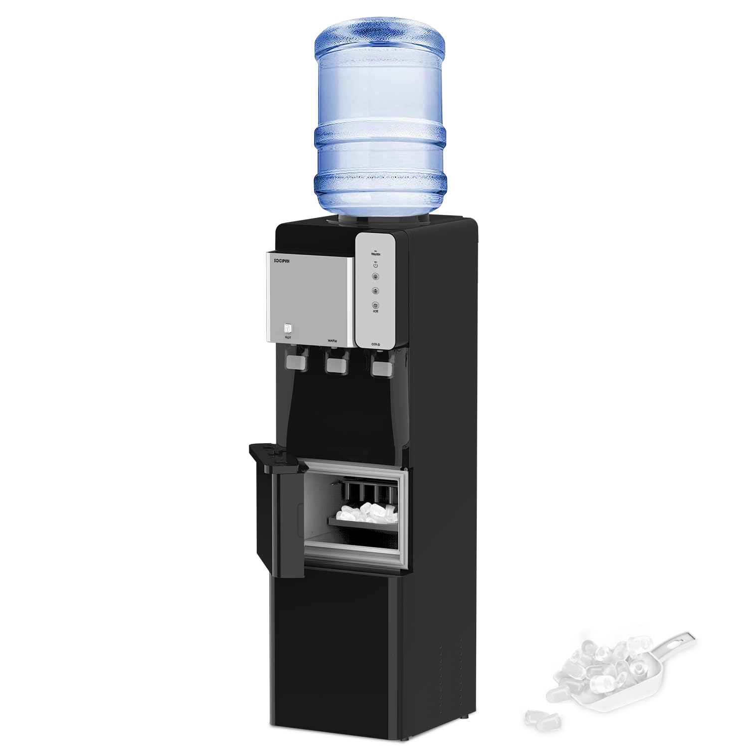 Premium 5-Gallon Top Load Water Cooler Dispenser - Hot, Cold & Ice Maker with Child Safety Lock | Ideal for Home, Office & Schools | Energy Efficient & Space Saving Design