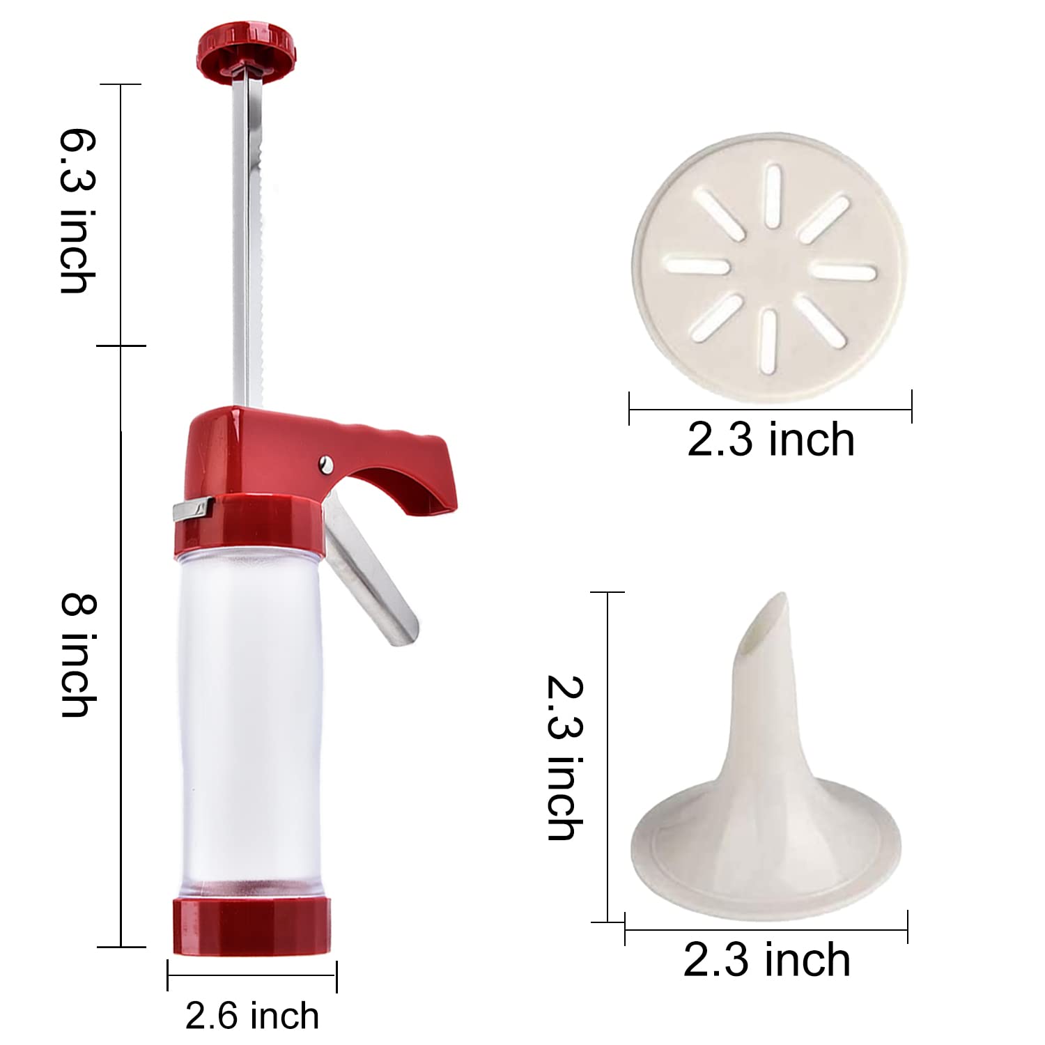Cookie Press Gun Kit - 16 Cookie Discs & 6 Nozzles for Homemade Cookies, Biscuits, and Churros | Perfect for Holiday Baking, Party Treats, and DIY Dessert Making