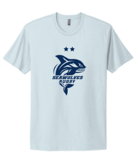 Seawolves Rugby Light Blue T-Shirt | Men's Athletic Performance Tee for Rugby & Training | Comfortable & Breathable Fabric