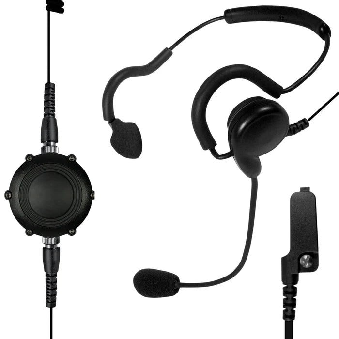 Patriot Tactical Boom Mic Headset - Compatible with Kenwood TK/NX Series Radios (SPM1411T) | Durable Communication Headset for Security, Military & Outdoor Adventures