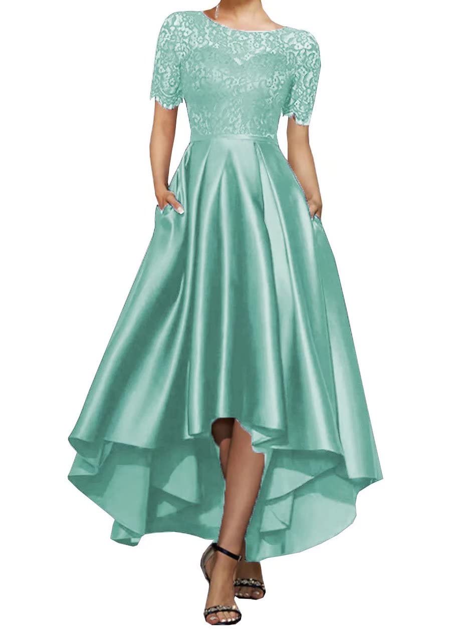 Elegant Tea Length Mother of The Bride Dresses for Wedding - Short Sleeves Formal Evening Party Gowns | Perfect for Weddings, Receptions & Special Occasions