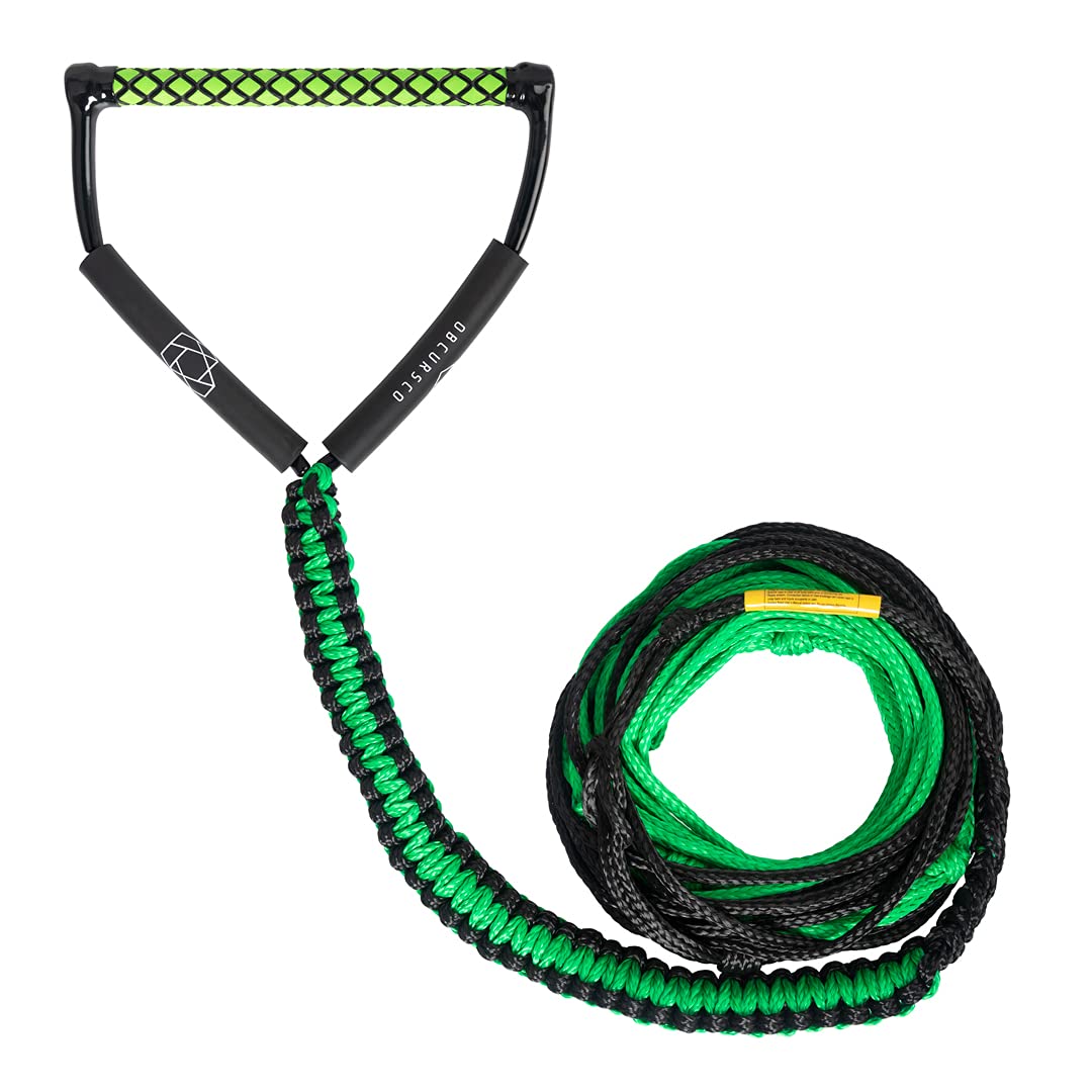 **Obcursco 75ft Ski Rope with EVA Handle - Heavy Duty 5-Section Watersports Rope for Wakeboarding, Water Skiing, Kneeboarding - Perfect for Boating, Lake & Ocean Adventures**