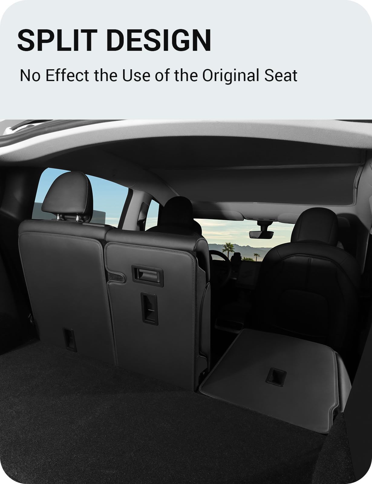 BASENOR Tesla Model Y Mud Flaps & Rear Seat Back Covers - Durable Splash Guards & Interior Protectors for Model Y SUV (2019-2023) | Perfect for All-Weather Protection & Family Road Trips