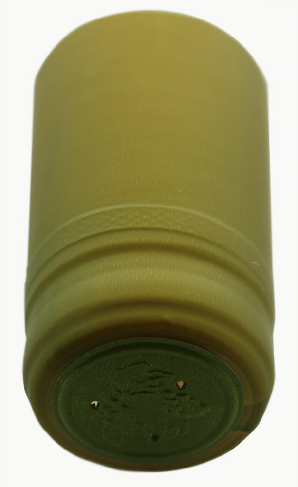 120 Count PVC Heat Shrink Capsules with Tear Tabs for Wine Bottles - Metallic Lime Green | Perfect for Home Brewing, Wine Making & Bottle Sealing