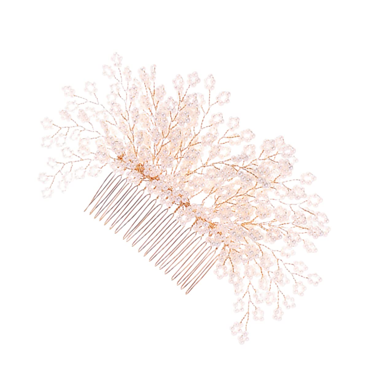 Minkissy Rhinestone Hair Accessories for Women - Bridal Headpieces, Wedding Hair Toppers, Beaded Hair Comb Slides, French Updo Pearl Flower Side Comb - Perfect for Brides, Prom, Parties & Special Occasions