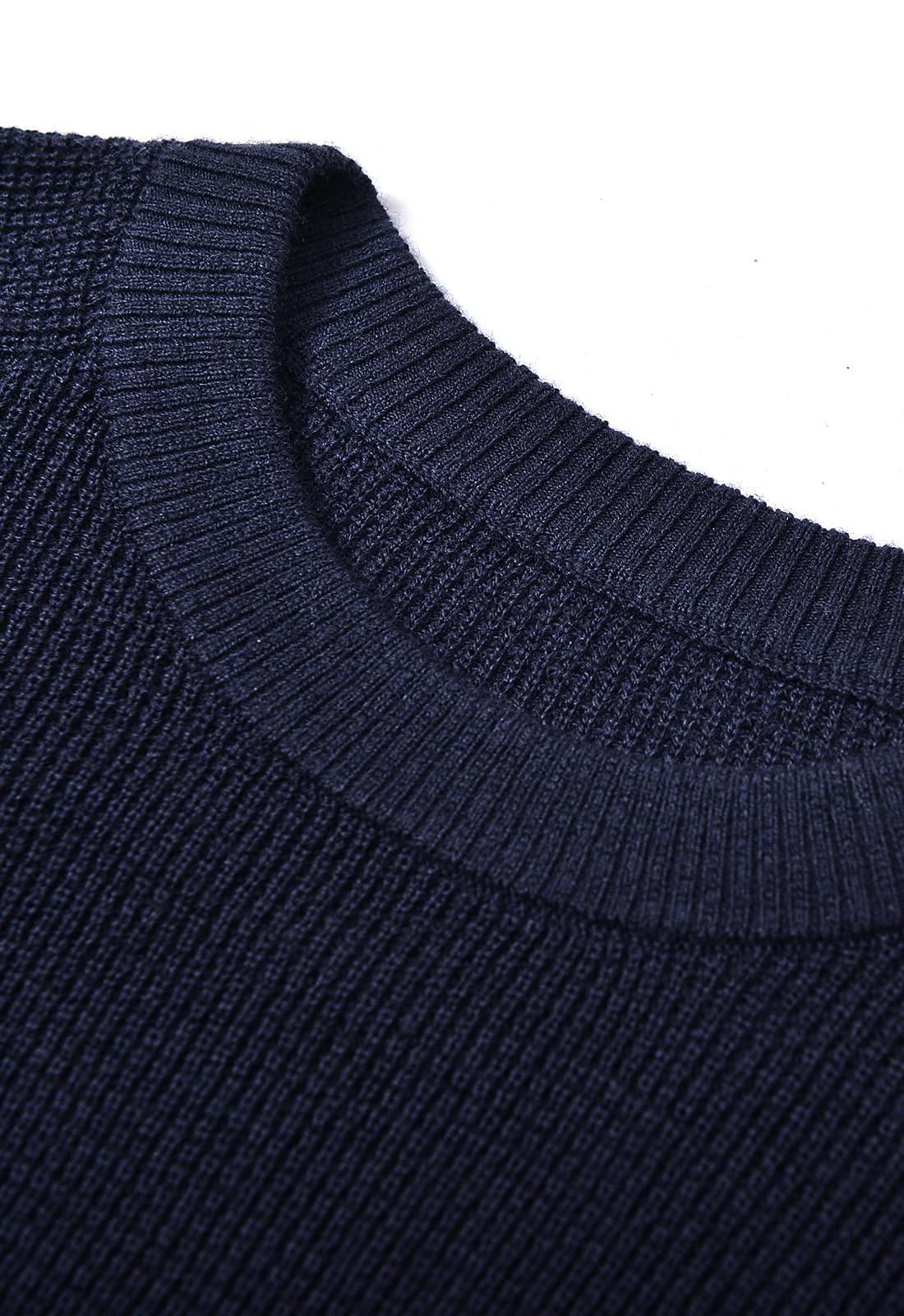 Men's Lightweight Crewneck Sweater - Soft Touch Waffle Stitch Pullover for Men | Perfect for Casual Wear, Layering & Fall/Winter Fashion