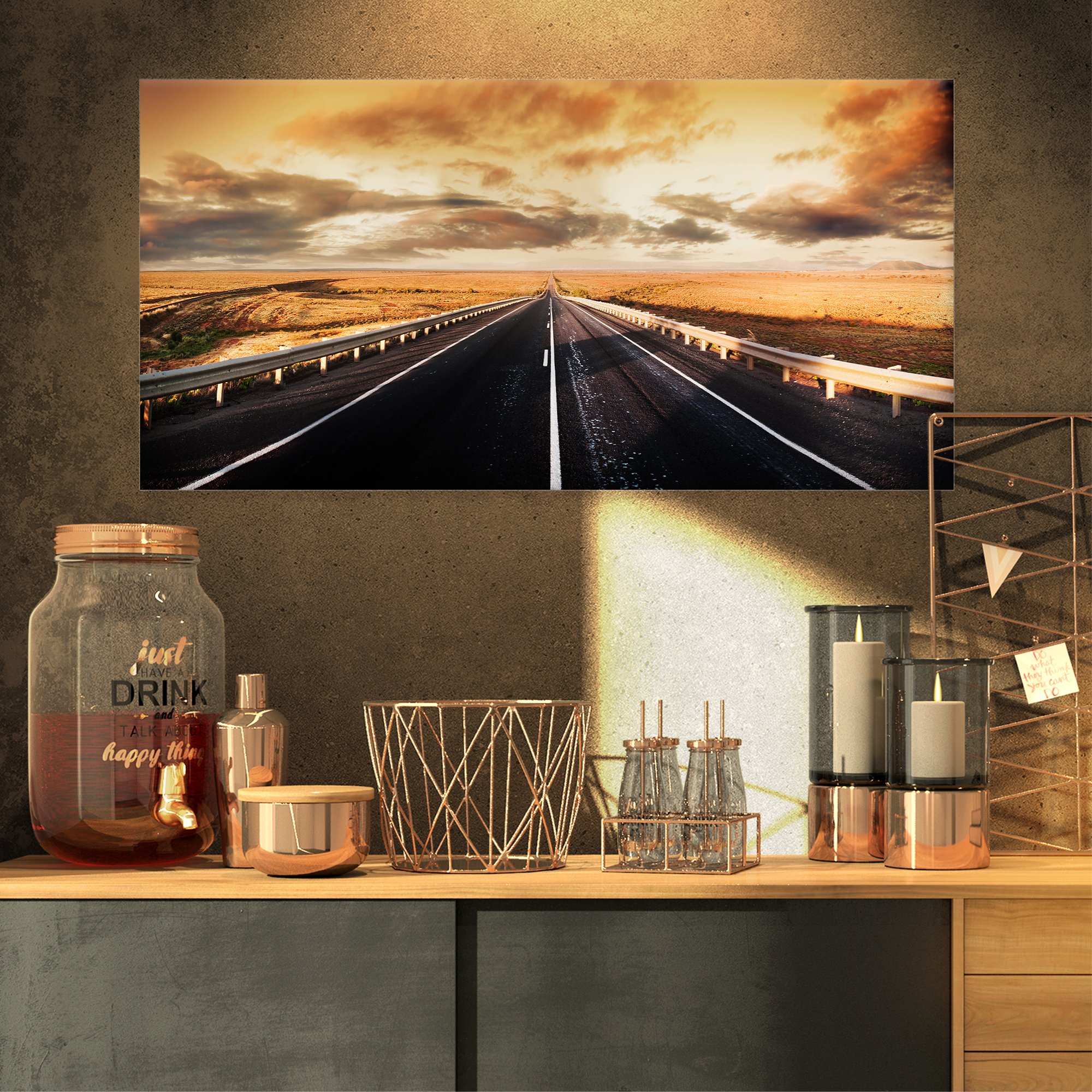 Extra Large Desert Panorama Wall Art - Stunning Landscape Canvas Print for Living Room, Bedroom & Office Decor