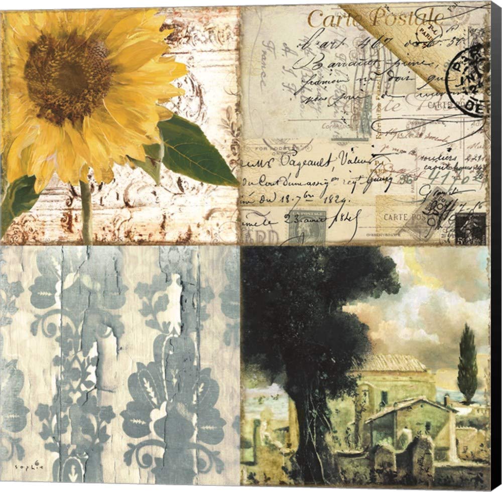 Sophie's Tuscany Autumn II Canvas Wall Art - 12x12 Inches Museum Wrapped with Black Edges - Perfect for Living Room, Bedroom & Office Decor