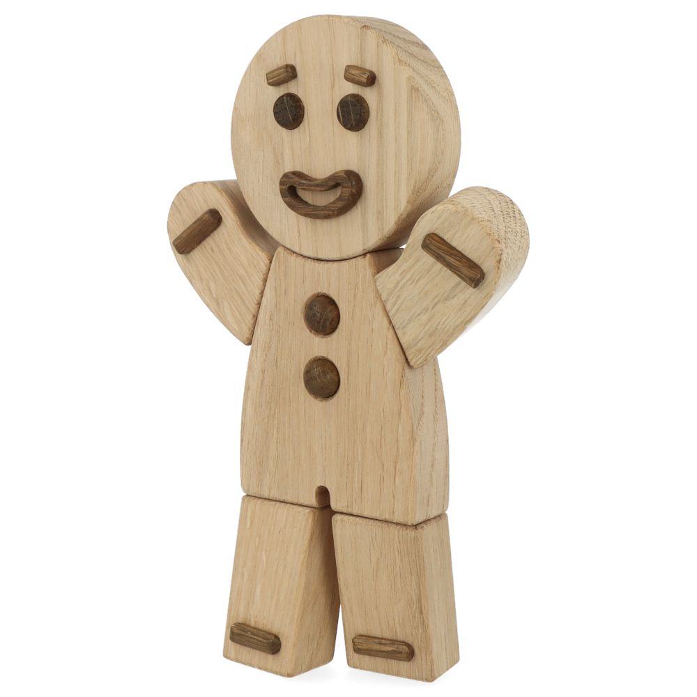Natural Oak Gingerbread Man Cookie Cutter - Perfect for Holiday Baking, Christmas Decorations, and DIY Cookie Making