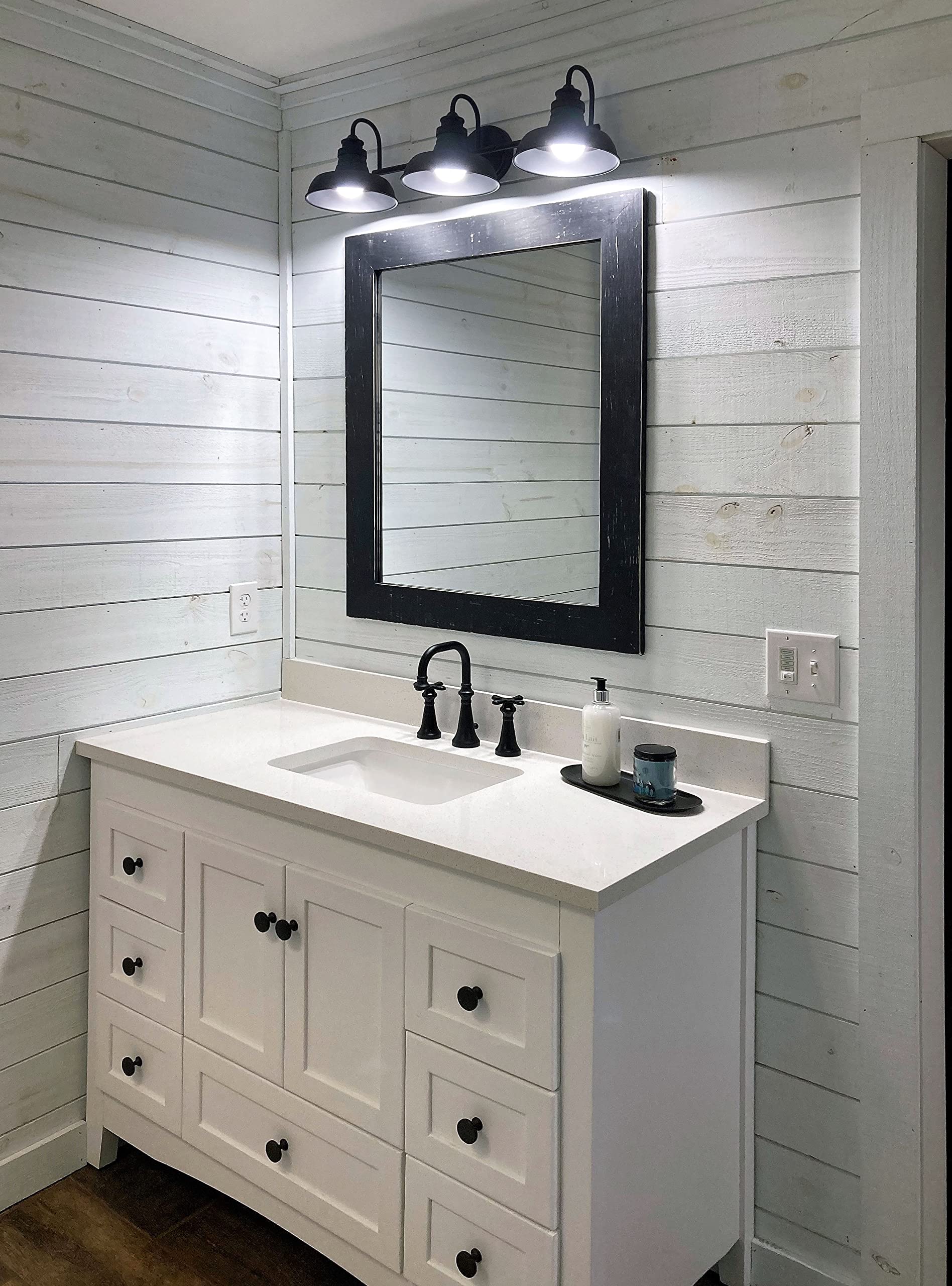Rustic Wood Framed Wall Mirror - 20