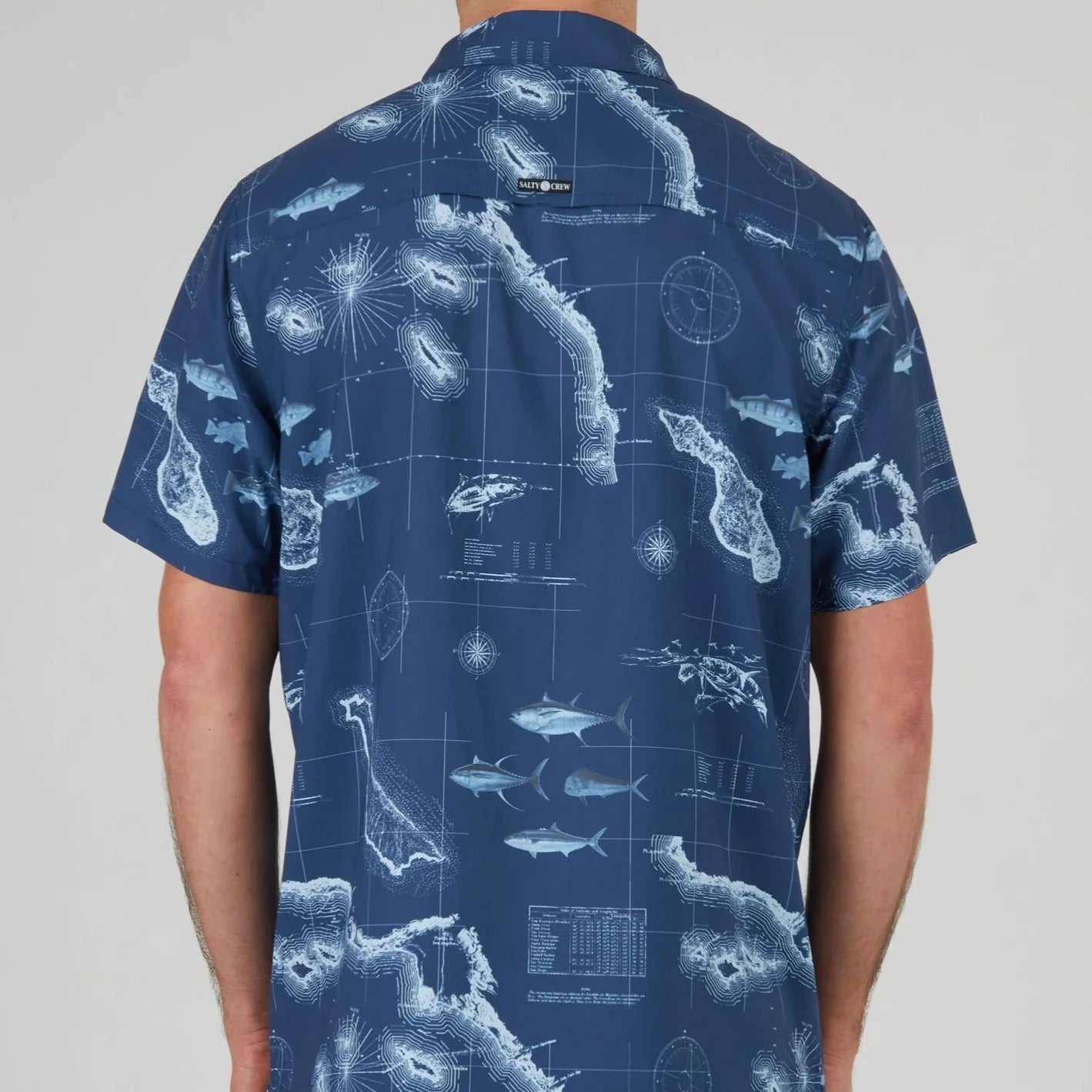 Salty Crew Bright Short Sleeve Tech Woven Shirt for Men - Lightweight, Quick-Dry & Breathable - Perfect for Fishing, Boating & Outdoor Adventures