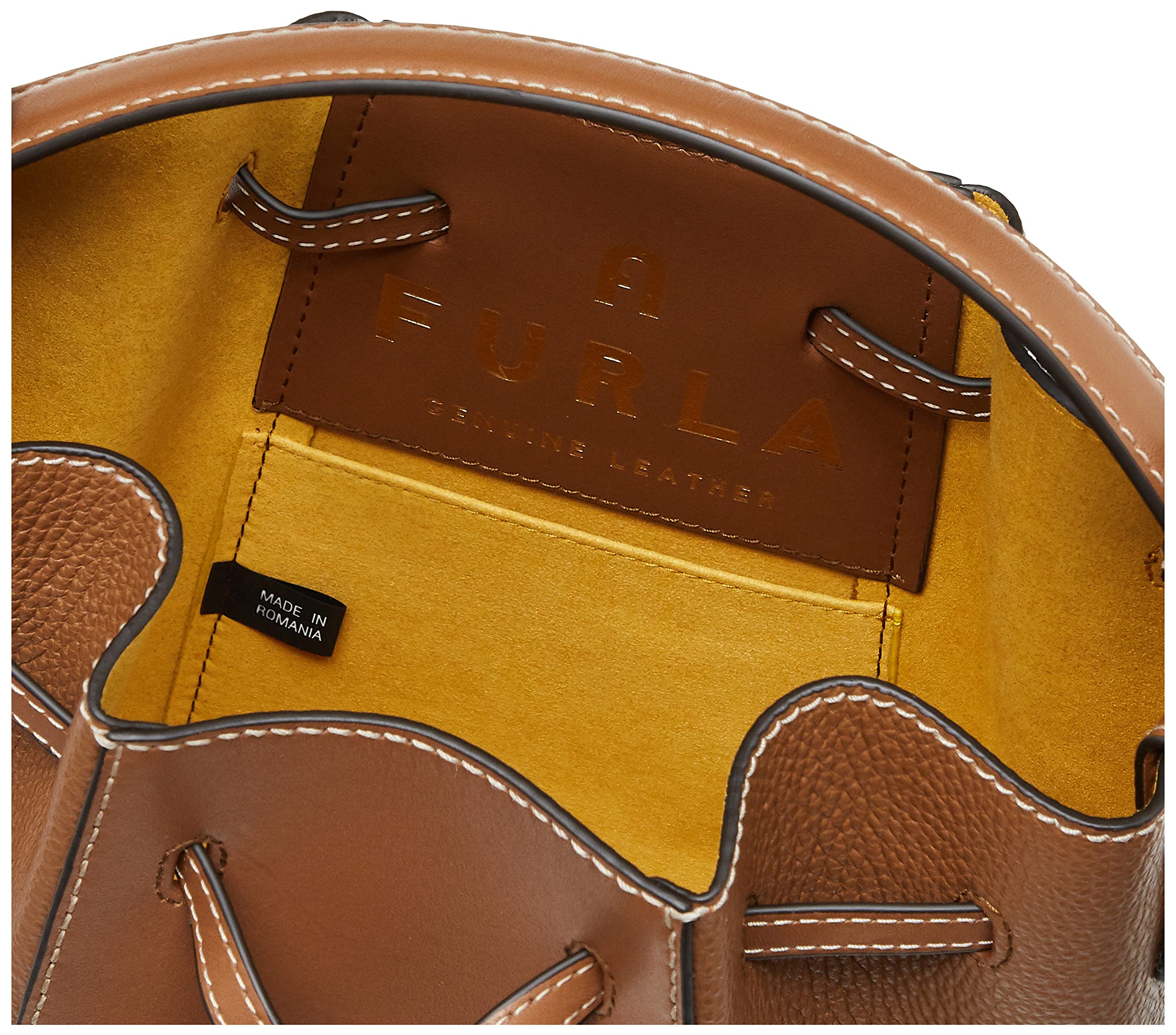 Furla Miastella Mini Bucket Bag - Stylish Leather Crossbody Purse for Women | Perfect for Everyday Use, Shopping & Travel