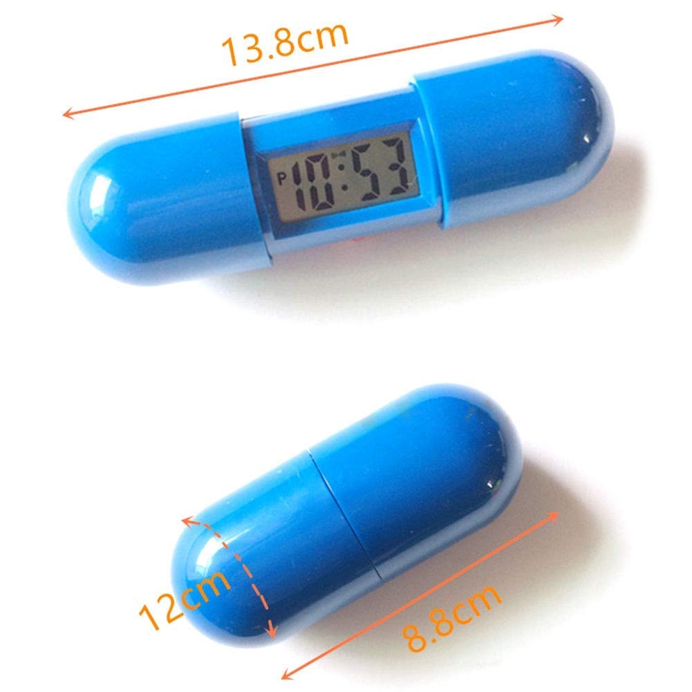 Portable Mini Digital Alarm Clock with LCD Display, Date & Calendar - Battery Operated Desktop Clock for Bedroom, Office, Travel | Home Decor & Gift Idea