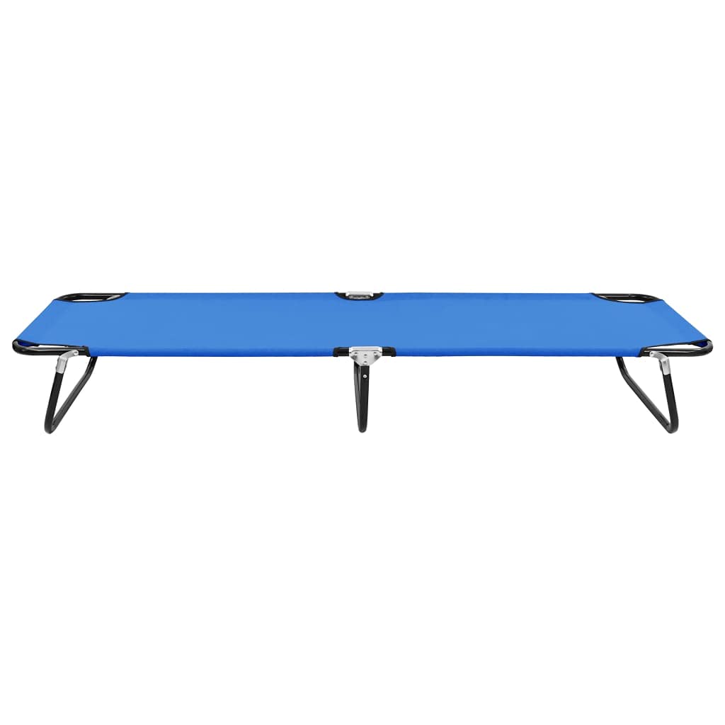 Foldable Travel Lounger - Portable Blue Steel Sun Lounger for Outdoor, Lawn, Courtyard & Beach | Perfect for Sunbathing, Camping & Poolside Relaxation