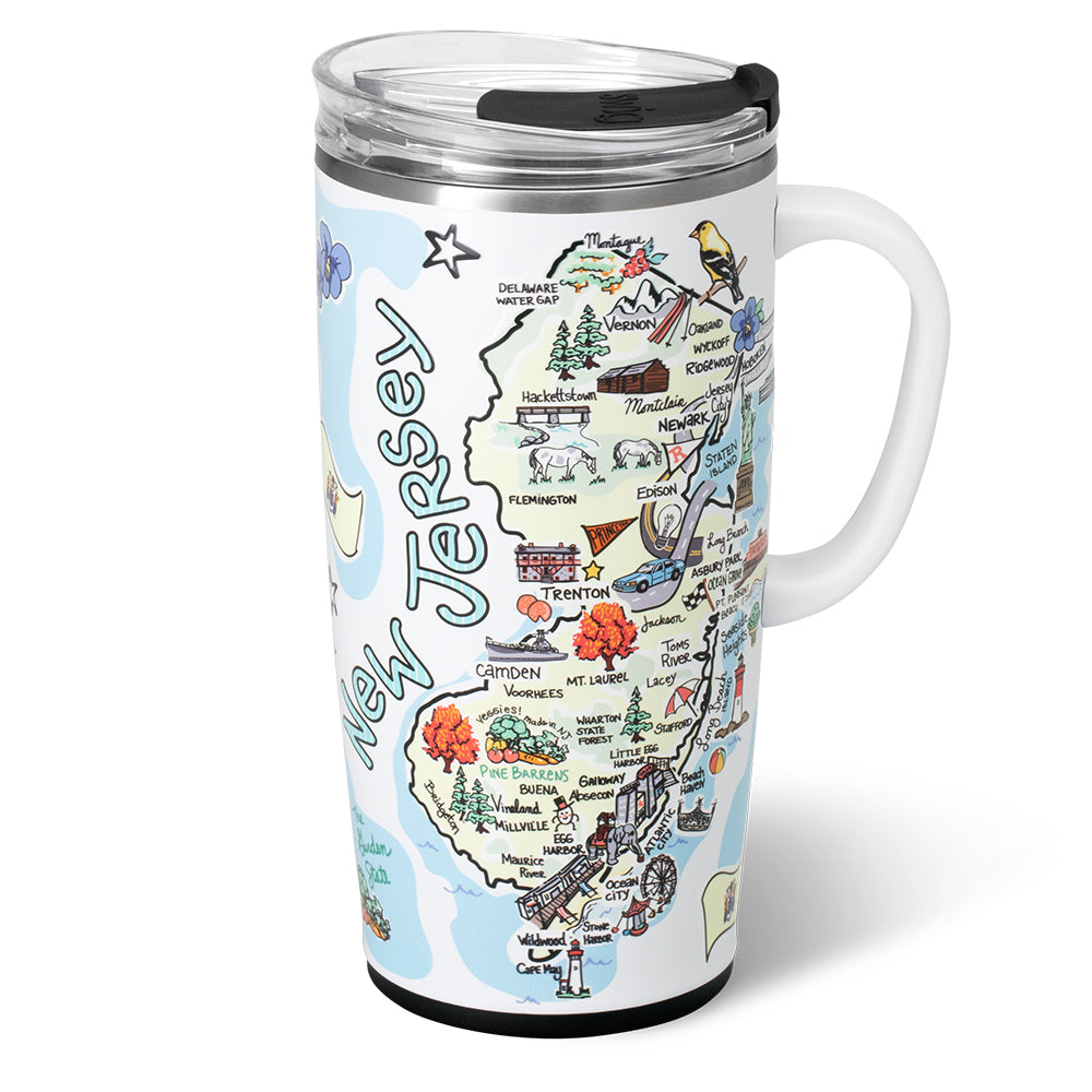 22oz Insulated Travel Mug - Stainless Steel Coffee Tumbler with Lid, Leak-Proof & Heat Retention - Perfect for Commuting, Hiking, and Office Use