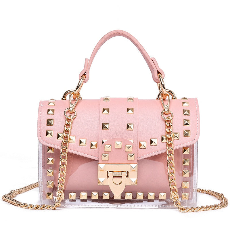 Stylish Women's Crossbody Bag with Chains & Rivets - Perfect for Parties, Dating & Daily Use