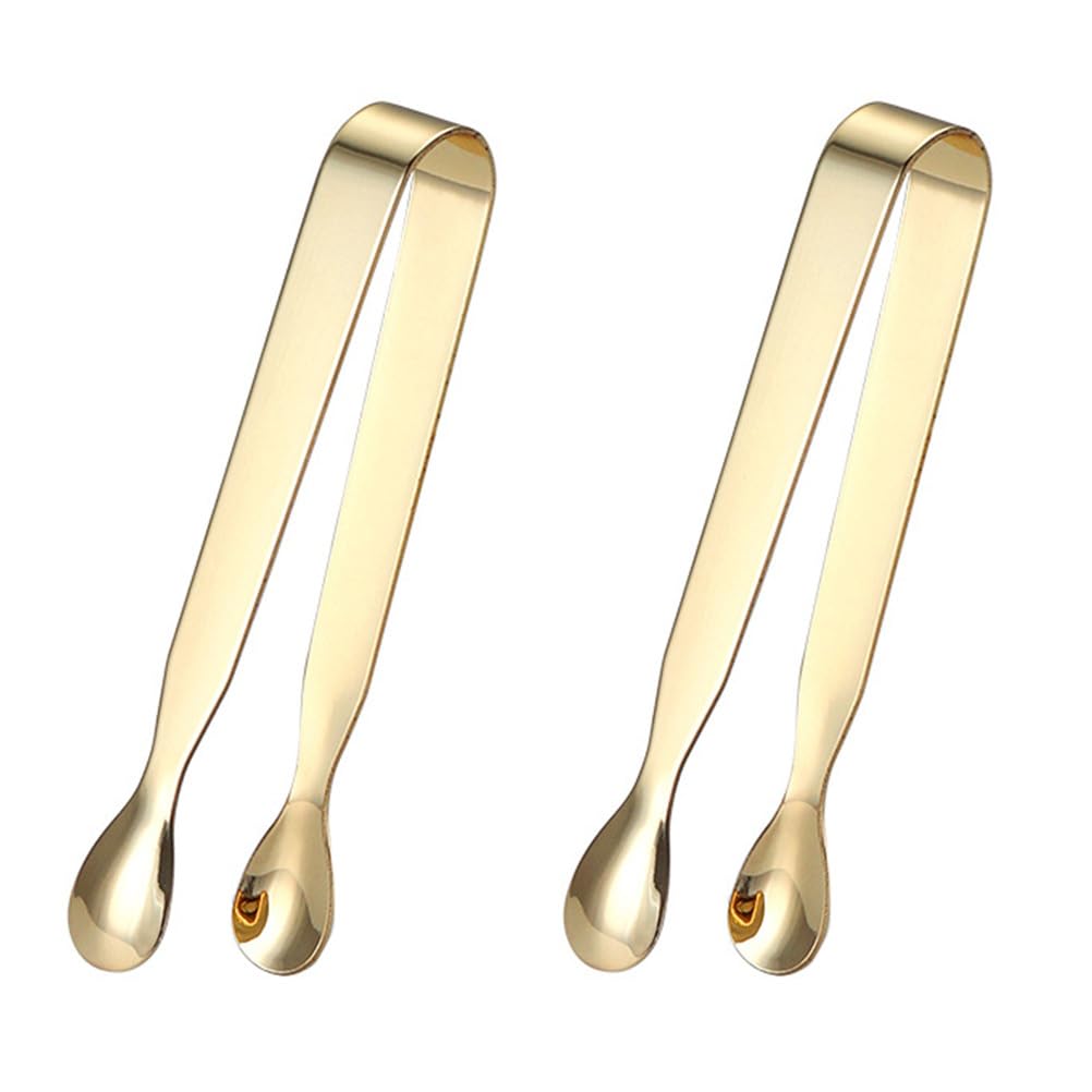 Golden Stainless Steel Ice Tongs - 2 Pack 4.3