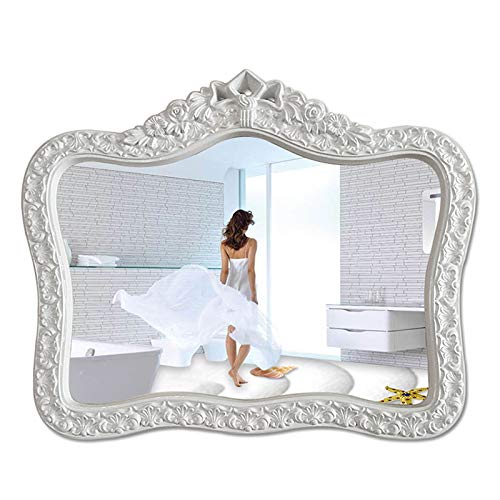 European Retro Wall Mirror - Bathroom Vanity Mirror with Polyurethane Frame & HD Silver Glass, 32.68