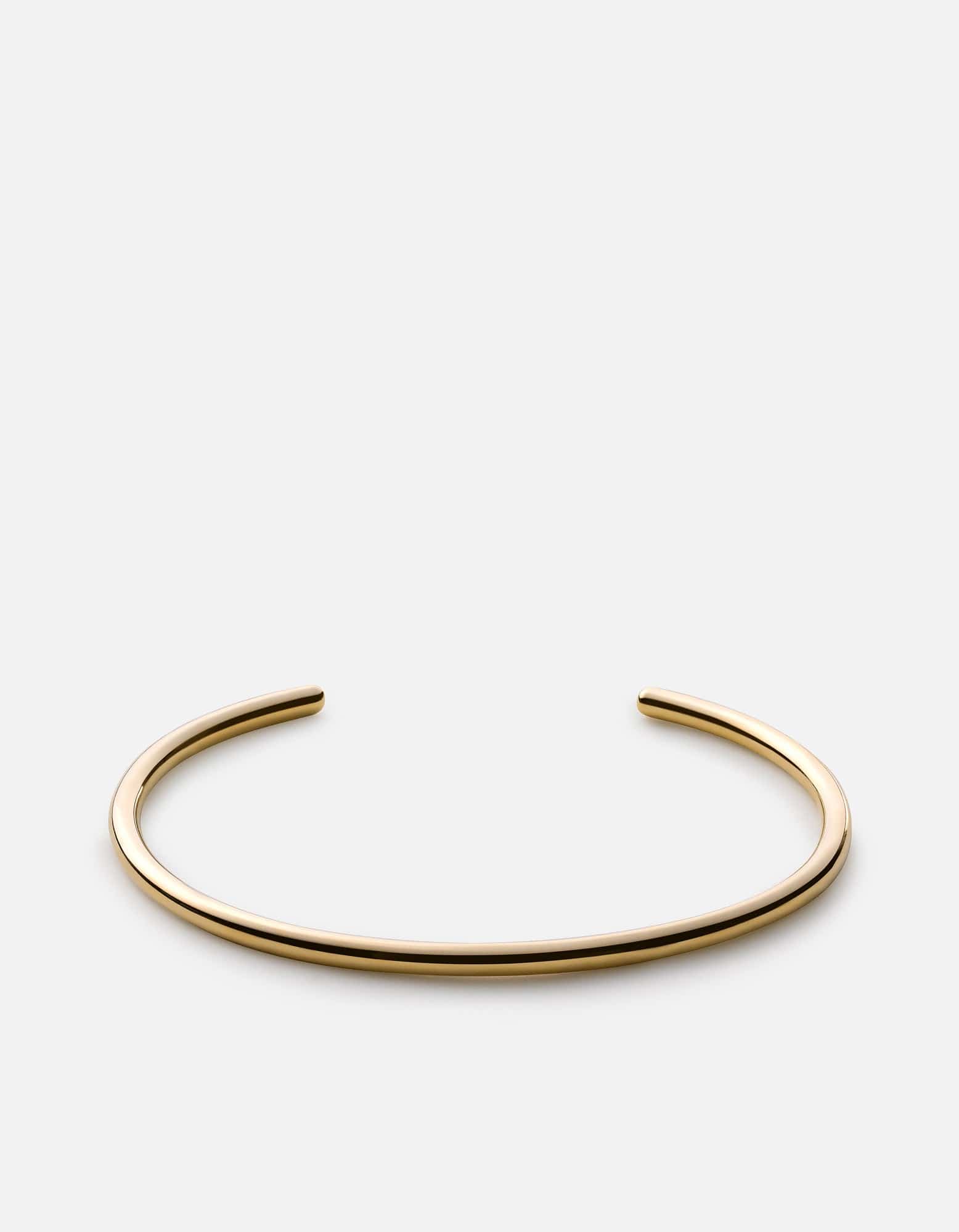 3mm Gold Vermeil Beam Cuff Bracelet - Dainty Minimalist Jewelry for Women - Perfect for Everyday Wear, Office & Special Occasions